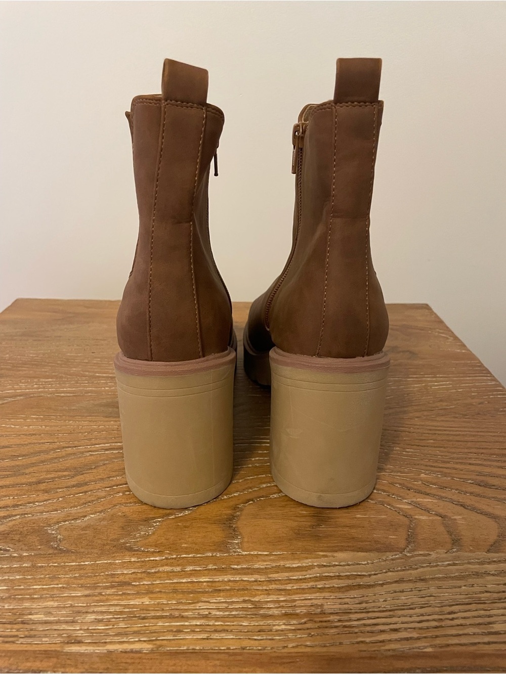 DV by Dolce Vita Brown Suede Block Heel Platform Jetta Ankle Boots - Picture 5 of 5